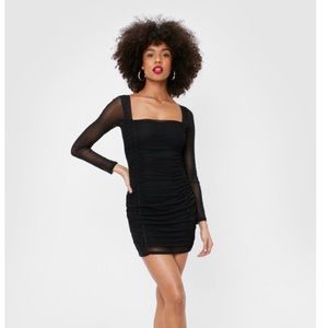 Nasty Gal Ruched mini dress size 8